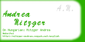 andrea mitzger business card